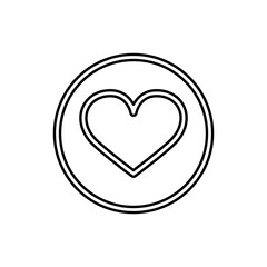 Love icon in line style