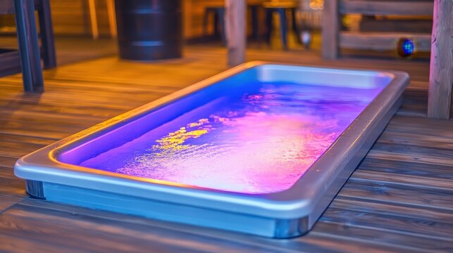 Illuminated Relaxation Pool  Modern Spa  Hydrotherapy  Wellness  Water Therapy