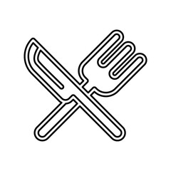 Cutlery icon in line style