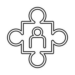 Psychology icon in line style