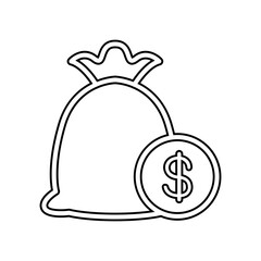 Money icon in line style