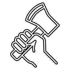 Axe icon in line style