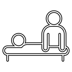 Fototapeta premium Massage icon in line style