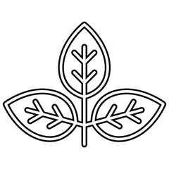 Herb icon in line style