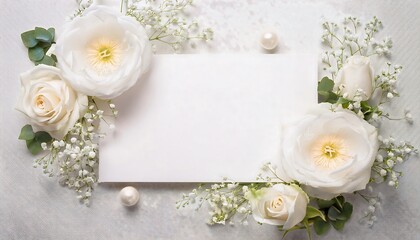Bright white, romantic, wedding greeting card background