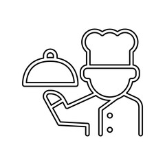 chef icon in line style