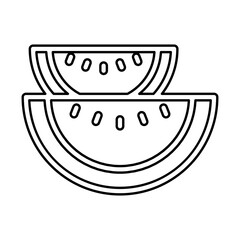 Watermelon icon in line style