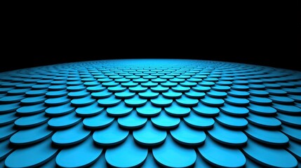 Fototapeta premium Abstract Blue 3D Background Geometric Pattern Scales Texture Design Modern Technolo