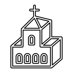 Church icon in line style