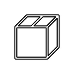 Box icon in line style