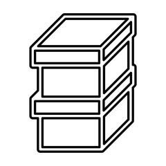 Box icon in line style