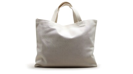 Cotton canvas tote bag, plain white background, front view, no text or logo on the surface of the product, 
