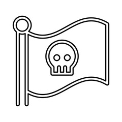Pirate Flag icon in line style