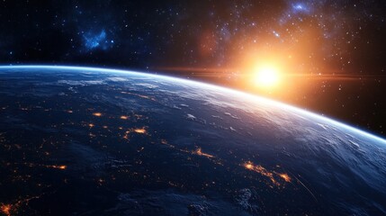 Obraz premium Sunrise Over Earth