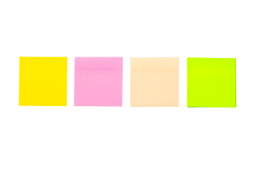 Set note paper isolated on white background