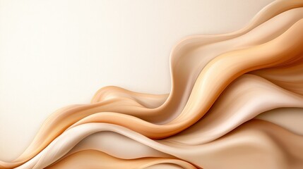 Abstract Beige   Pastel Wave Background  Fluid Swirls  Organic Texture  Smooth Curves   Mo