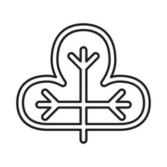 Leaf icon in line style