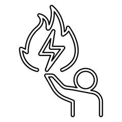 Force and power icon in Line style