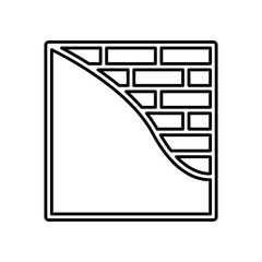 Brick icon in line style