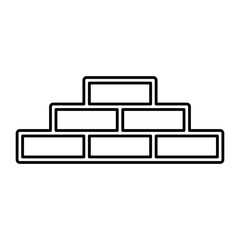 Brick icon in line style