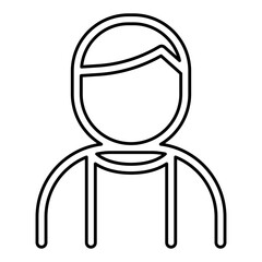 Man icon in line style
