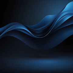 Fototapeta premium Elegant Luxury Gradient Blue Background with Subtle Black Vignette