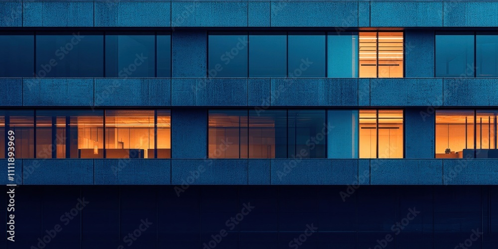 Poster Building with windows on the side