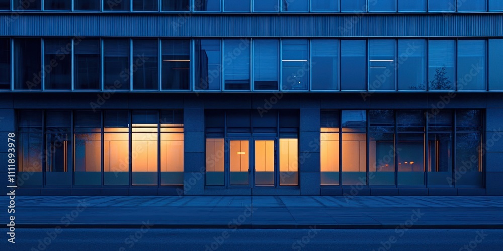 Poster large building with a lot of windows