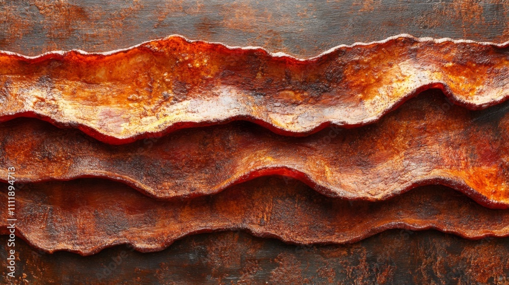 Poster abstract textured background with wavy layers of rusty metal surface