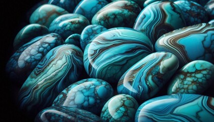 Obraz premium blue stone with beautiful textures photographed up close 
