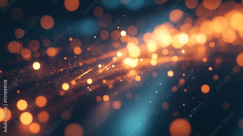 Leinwandbilder glowing particles in motion creating a magical light effect