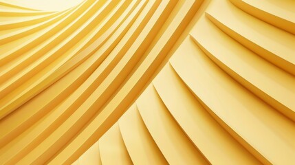 Swirling yellow geometric shape creating a captivating abstract pattern, perfect for modern and minimalist designs