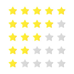 Star rating set icons. Flat style. Vector icons.