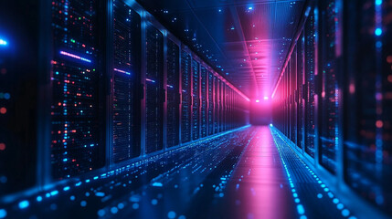 Exploring data dynamics visualizing future data flow in a futuristic cyber environment