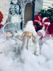 A closed up shot of New Year decorations. 