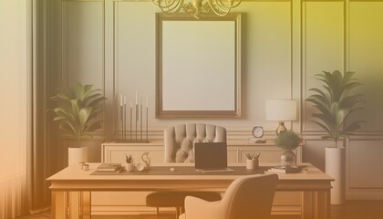 Frame mockup, ISO A paper size. Living room wall poster mockup. Interior mockup with house background. Modern interior design. 3D render. Modern Minimalist Frame and Blank Poster Background Design 