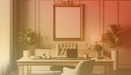 Frame mockup, ISO A paper size. Living room wall poster mockup. Interior mockup with house background. Modern interior design. 3D render. Modern Minimalist Frame and Blank Poster Background Design 