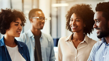 co worker in office have a talk and smiling business background