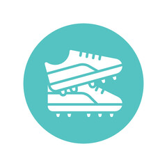 Cleats vector gylph icon.Eps file 10