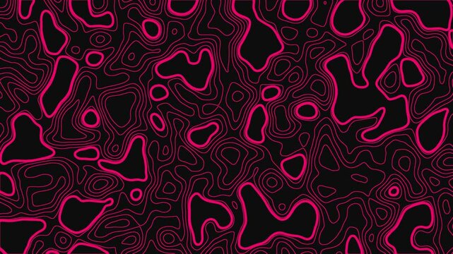 Abstract topographic map contour lines background animation