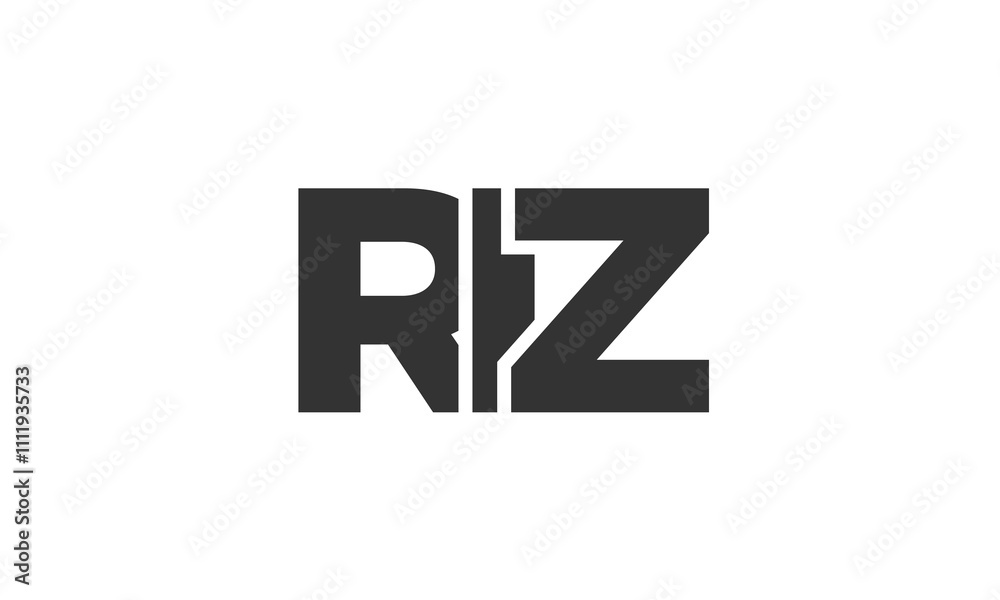 Fototapete riz logo design template with strong and modern bold text. initial based vector logotype featuring s