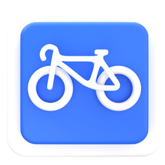 3D Bike Lane Sign Icon
