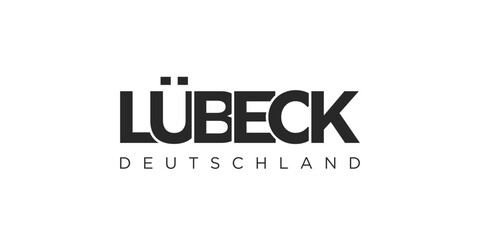 Lubeck Deutschland, modern and creative vector illustration design featuring the city of Germany for travel banners, posters, and postcards.