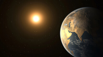 Naklejka premium Scientists analyzing planetary zones to determine areas with the highest potential for habitability,