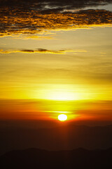 Sunset over mountains majestic landscape nature photography tranquil environment scenic viewpoint captivating beauty