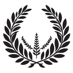 laurel wreaths silhouette vector