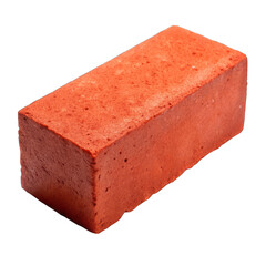 Red brick isolated on transparent background
