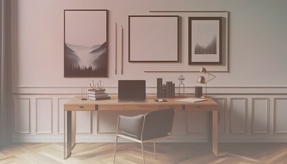 Frame mockup, ISO A paper size. Living room wall poster mockup. Interior mockup with house background. Modern interior design. 3D render. Modern Minimalist Frame and Blank Poster Background Design 