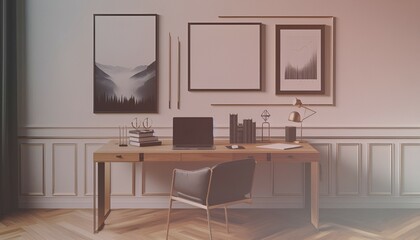 Frame mockup, ISO A paper size. Living room wall poster mockup. Interior mockup with house background. Modern interior design. 3D render. Modern Minimalist Frame and Blank Poster Background Design 