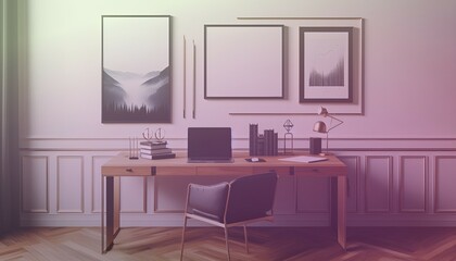 Frame mockup, ISO A paper size. Living room wall poster mockup. Interior mockup with house background. Modern interior design. 3D render. Modern Minimalist Frame and Blank Poster Background Design 